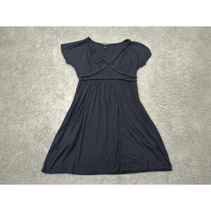 Soma Intimates Dress Womens M Black V-Neck Empire Waist Mini Lounge Sleep